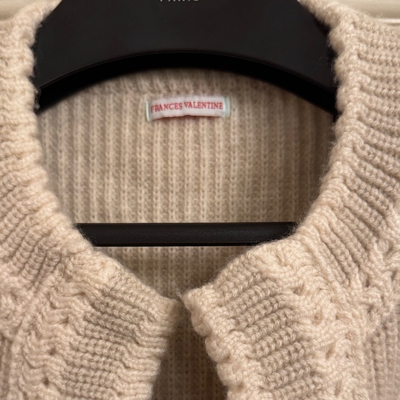 Frances Valentine Embroidered Cream Sweater with Red Floral Design size XL - Picture 9 of 13